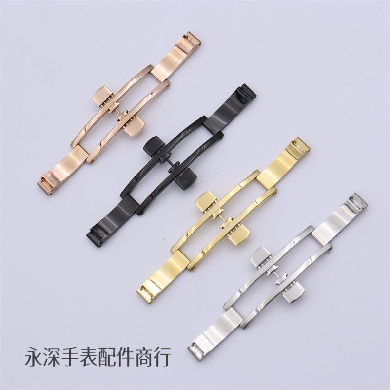 Watch Buckle Accessories Stainless Steel L2 Butterfly Buckle Double Press Foldableing Buckle Steel Belt Connecting Buckle Men'S And Women'S Watch Chain Buckle - Image 4